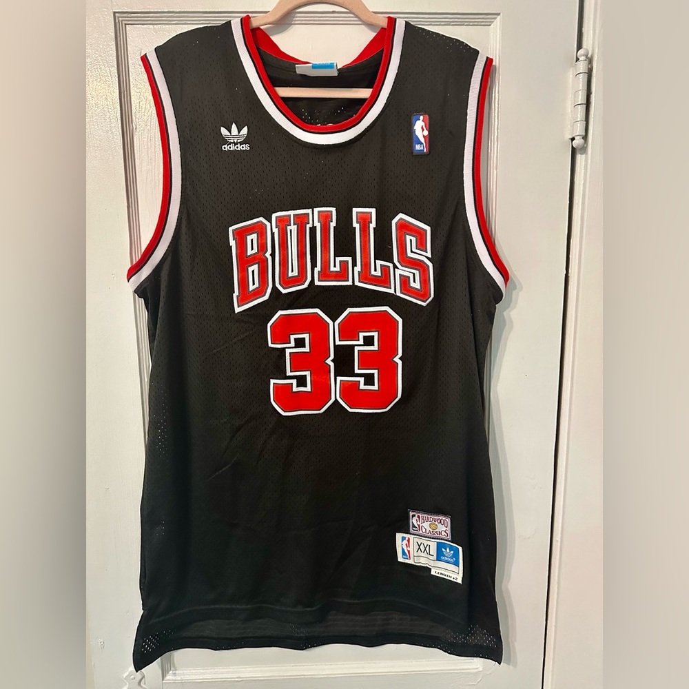 Adidas Bulls Black and Red Jersey